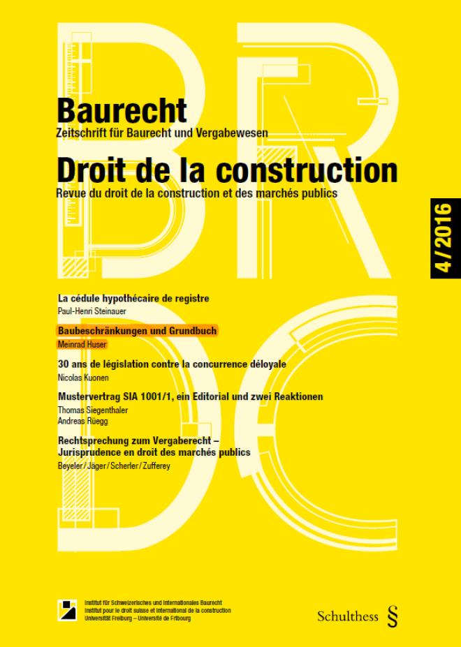 BAUBESCHRÄNKUNGEN UND GRUNDBUCH