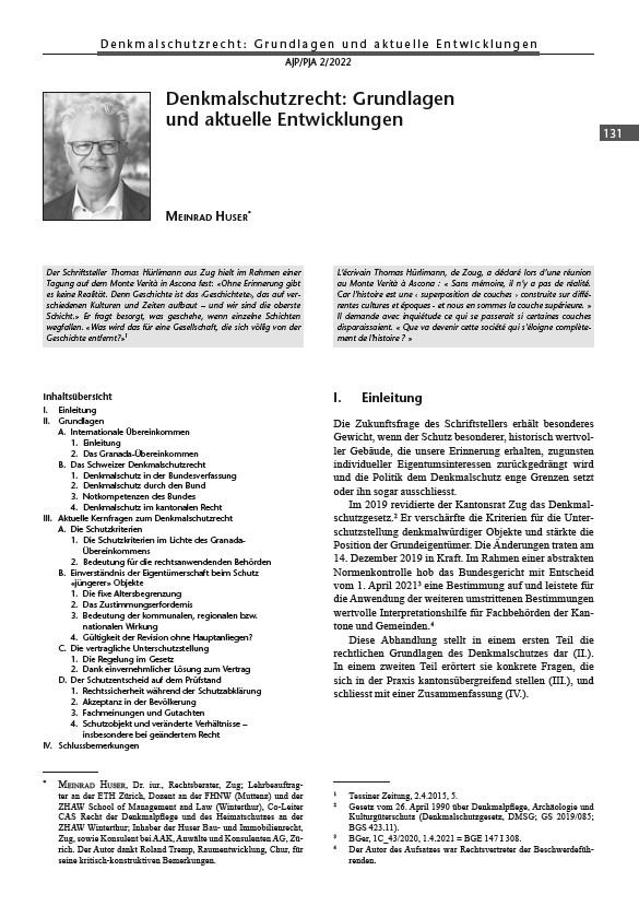 Denkmalschutzrecht: Grundlagen und aktuelle Entwicklungen